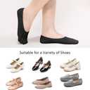 ZAKASA No Show Toe Socks Women Running Five Finger Socks Invisible Liner Boat Low Cut Loafer Socks for Ladies (Black)6-9