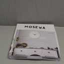 Mosewa Wall Clock 14 Inch White Silent Non Ticking Battery Operated Simple Minimalist Wooden Clock Decorative for Kitchen Bathroom Home Bedroom Living Room Office