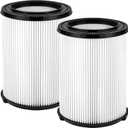 2-Pack VF4000 Filter Compatible with Ridgid Shop Vac,Standard Wet/dry Vac Filter Replacement Compatible with Ridgid 5-20 Gallon and Husky 6-9 Gallon Wet/Dry Vacuums Cleaner