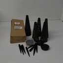 Go2garden 6Pcs Solar Lights Outdoor Garden Decor Gifts for Women Mom,Waterproof Conical Garden Stakes for Yard, Lawn, Pathway,Garden Lights Mothers' Day Birthday Gifts for Men (Black)