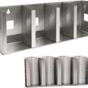 Cup and Lid Organizer with 4 Compartments & Adjustable Dividers