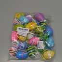 24 Pcs Easter Hanging Eggs, Multicolored Plastic Easter Egg Hanging Ornaments, Decorative Hand Painted Ball DIY Crafts Tree Ornaments for Decoration, Random Styles