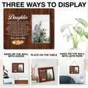 Daughter Gift From Mom Mother, Best Daughter Gifts Wood Picture Frame for Birthady Christmas Graduation, Display Photo 4 x 6 Inches