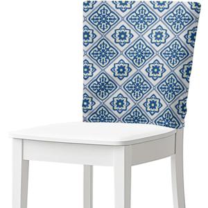 Dining Chair Back Covers Blue Dining Chair Slipcovers 4 Pcs Stretchable Soft Seat Covers Washable Chairs Slipcovers for Home Kitchen Hotel 20 x 19 Inch