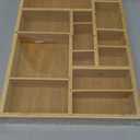 Lipper International 8397 Bamboo Wood Adjustable Drawer Organizer with 6 Removable Dividers, 12" x 17-1/2" x 1-7/8"