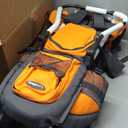 Hiking Baby Carrier Backpack - Comfortable Toddler/Baby Backpack Carrier System with Diaper Change Pad, Insulated Pocket + Rain and Sun Hood to Protect Your Child (Orange/Grey)