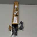 ALLZONE Shower Curtain Rod Spring Tension, 28-42 Inch Heavy Duty Tension Rod No Drilling, Anti-Slip Shower Rod Tension, Adjustable Tension Curtain Rod for Window/ Bathroom/ Closet, Black