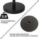 Black Paper Towel Holder Countertop, Standing Paper Towel Roll Holder for Kitchen Bathroom, with Weighted Base for One-Handed Operation, Stainless Steel in Black Matte Finish