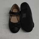 FUNKYMONKEY Toddler/Little Girl Mary Jane Dress Shoes Casual Slip on Ballet Flat (10 Toddler, Black Bowknot)