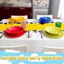 6 Pcs Cartoon Table Runner Cartoon Birthday Party Supplies 1.08 x 6 ft Linen Table Cover Supplies for Birthday Party Decorations (Classic)