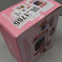 Microwave Kitchen Play Set with Light Sound for Kids with Pretend Fake Food and 6 Color DIY Play-Dough Clay Great for Toddlers 3 and Older Grils and Boys (Pink)