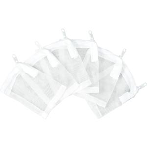 AQUANEAT Aquarium Filter Media Bags 6pcs Fish Tank Extra Fine 100 Micron Mesh Bags with Plastic Zipper for Activated Carbon (3 x 4)