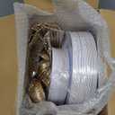 I00000 150PCS White and Gold Plastic Plates with Disposable Silverware for 30 Guests,Nice Disposable Plates,White Plastic Plates Set Include 30 Dinner Plate,30 Dessert Plate,90 Gold Cutlery for Party