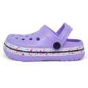 Toddler Girls Boys Clogs Stripe Band Classic Garden Clogs Children Little Kids Slip on Slides Sandals Slippers Indoor Outdoor Shower Beach Pool Water Shoes Purple (Purple)