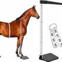2 PCS Horse Height Measuring Kit - Foldable 91 Inch Tape & Lightweight Aluminum Stick (27.5-74.8 Inch), Accurately Measure Horse Height in Hands (Weighted Base)