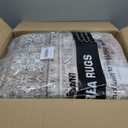 befbee Washable Rug 8x10 Area Rugs for Living Room - Stain Resistant Non-Slip Backing Rugs for Bedroom - Vintage Large Area Rug (Brown/Beige, 8'x10')