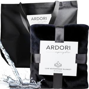 Waterproof Blanket King Size, Black & Gray 82x82"- Water Proof and Stain Resistant Blankets for Bed, Couch, Couples Fleece Moisture Absorbent, Layered Sheet Protector, Leakproof Protective Top Cover