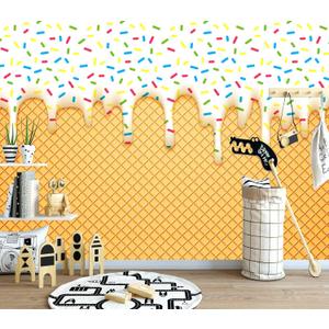 Cliouar-Ice Cream wall Mural wallpaper-103 x 69"(Not Peel and Stick)