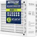 BETTFILTER 16x25x4 AC Furnace Air Filter Compatible with Honeywell FC100A1029, MERV 11 HAVC Filter Replacement, Actual Size:15.94"x24.86"x4.38", Pack of 2