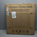 Cumbor 29.7-46" Baby Gate for Stairs, Toddler Safety Essentials for The House, Auto Close Dog Gate for Doorways, Mom's Choice Awards Winner-Easy Install Pressure Mounted Pet Gates for Dogs, White