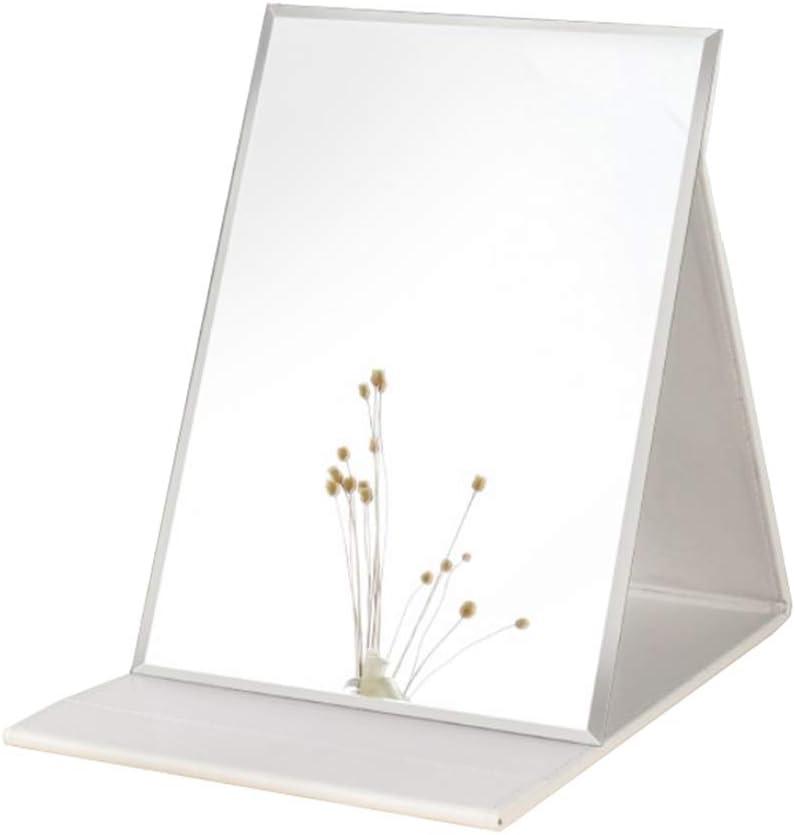 Zcooooool Large Portable Super HD Mirror - Multi Stand Angle Hand Free/Handheld/Tabletop Foldable 10x7 Inch (White)