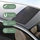 Downhill 1 PC Car Sunroof Sun Shade Mesh, Breathable Sun Protection Vehicle Screen Mesh, 39.37" x 25.59" Foldable Easy Installation Camping Protector, Suitable for Camping Accessories (Black)