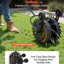 VEVOR Rolling Lawn Core Aerator, 16.6 in Coring Aerator Roller with Anti-Clog Tines, Heavy Duty & Rust-Resistant, Yard Grass Pulling Plugs Manual Aeration Tool for Compacted Garden Soil Loosening