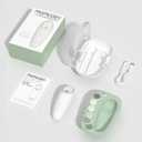 Momcozy Baby Nail File Electric, Gentle Baby Nail Trimmer Electric, Baby Nail Clipper with Night Light, 7 Grinding Head Replacement Pads, Green