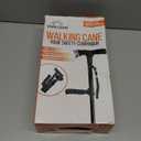 VIVA CARE Walking Cane with Light & Alarm - Foldable, Adjustable, Lightweight, for Balance & Stability for Adults, Seniors, and Injured [Black] (Long)