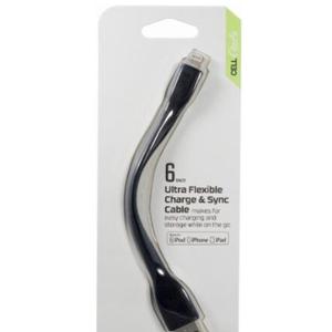 CELLCandy Ultra Flexible 6inch Charge and Sync USB-to-Micro USB Cable - Black