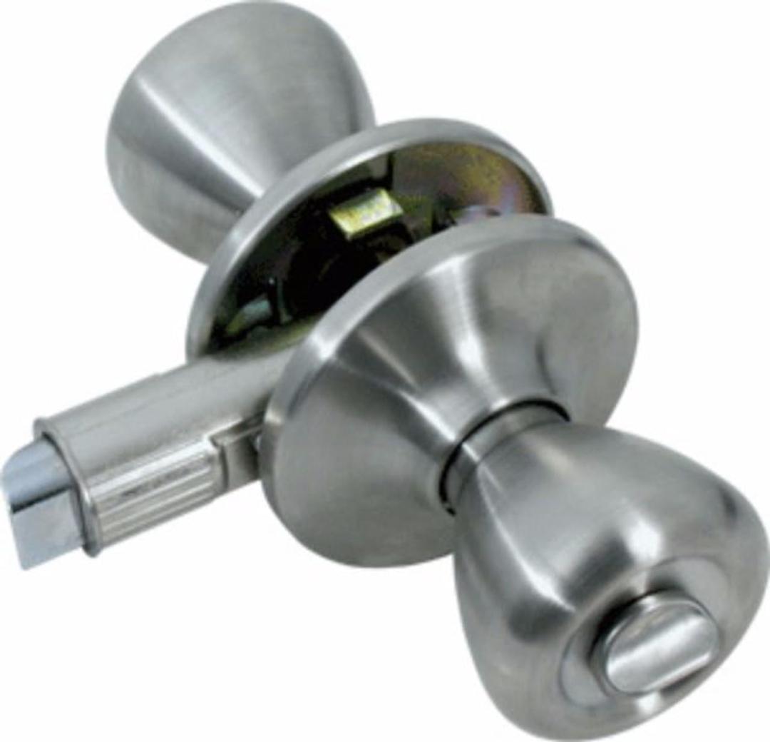 Mobile Home Privacy Lockset for Interior Doors, Satin Nickel, Stainless Steel (1)