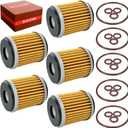 5 Packs Oil Filter with O-Ring 5D3-13440-09-00 for Yamaha YFZ450 YZ250F YZ426F WR250F WR426F 5D3-13440-02-00 ATV Oil Filter