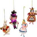 Kurt Adler 5-5.5-Inch Noble Gems Glass Wonderland Gift Set, 4-Piece Set