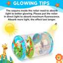 Crawling & Walking Baby Toys 6-12 Months Glowing Jumbo Inflatable Rolling Infant Toy 6 7 8 9 10 12-18 Month Old Tummy Time Sensory Development Light Up Toys for 1 2 Year Old Boy Girl Birthday Gifts