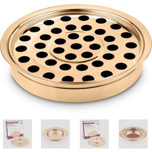 (Cup Tray) Gold Premium Communion Trays for Churches | Stainless Steel Communion Ware Set, Supplies | 40 Cup Tray