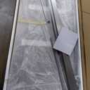 Frameless Pivot Shower Door 32"-34" W x 72" H, Swing Shower Glass Doors with Nano Explosion-Proof Film Tempered Glass 1/4"(6mm) Reversible Installtion, Brushed Nickel Finish