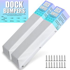 Boat Dock Bumpers, 17"/36"/48"/58"/72" Dock Bumpers Dock Edge, Dock Fenders Bumpers, Boat Dock Bumper Guards for Dock Edge, Piling, Horizontal Deck, Vertical Poles, or Pier Fenders (White)