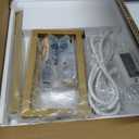 Rattan Nightstand with Charging Station, Boho Night Stand Farmhouse Wood Bedside Table with Storage and Open Shelf, End Side Accent Table for Bedroom,Living Room,White (Normal)