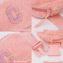 Uygafly Belt Bag with Initials,Fanny Packs Crossbody Bags for Women Girls Kids,Birthday Graduation Gifts for 5 6 7 8 9 10 11 12 13 14 15 16 Year Old Girl,Trendy Cute Purse Stuff - C,Peach