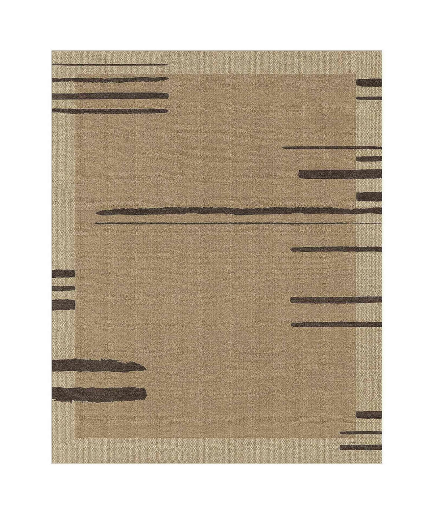 Carpet, Anti Slip Asymmetrical Lines  Living Room Rug for Living Room Farmhouse Outdoor Size 8'×10'