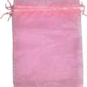 50PCS 12x16 Inches Organza Gift Bags with Drawstring Gift Packaging Big Bags (Pink)