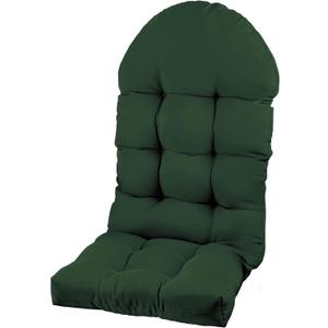Large Adirondack Chair Cushion, Rocking Chair Cushion 50x20.8x4 inch, High Back Patio Cushions of Upper and Lower with Ties, Sunscreen and Fade-Resistant (Dark Green, 1)