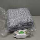 JKMAX Heated Electric Blanket Full Size - 72"x84" Heating Blanket with 10 Heating Levels & 5 Time Settings Over-Heat Protection, Winter Warmer for Adults with ETL Certification（White And Blue)