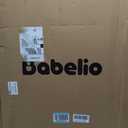 Babelio Baby Gate for Stairs, Kitchen & Doorways, 26-43" W 28" H No Bottom Bar| Easy Installation| One-Handed Operation| Auto-Close| Hardware Mount (Drill Needed) Safety Dog/Pet Gate Indoor (White)