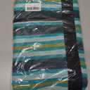 Beach Tote Bag for Women, Lightweight Foldable Waterproof Mesh Pool Bag (Tropical Striped)