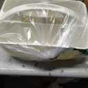 Plastic Portable Shower Caddy Basket with Handle, 3 Compartments, Beige