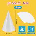 24 PCS Pastel Birthday Party Cone Hats Party Hat with Elastic String for Kids and Adults Birthday, Baby Shower, Bridal Shower