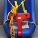 Little Tikes Snug 'n Secure Blue Swing with Adjustable Straps, 2-in-1 for Baby and Toddlers Ages 9 Months - 4 Years