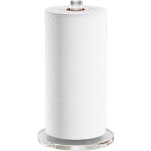 Paper Towel Holder Countertop, Freestanding Paper Towel Holders for Kitchen & Bathroom, Acrylic Paper Towel Stand with Anti Slip Weighted Base, Paper Towel Rack for Home & Kitchen Essentials