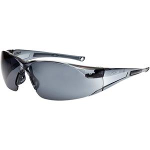 Boll Safety 253-RH-40071 Rush Safety Eyewear with Rimless Frame and Smoke Anti-Fog/Anti-Scratch Lens (One Size)